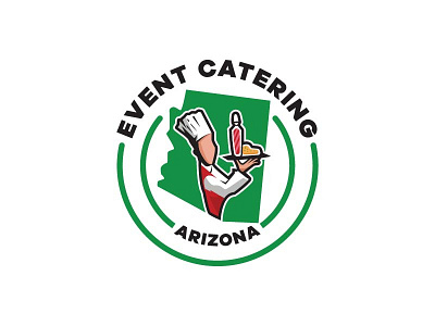 Event Catering Arizona arizona branding catering colorful design illustration logo minimalist nature simple logo typography vector