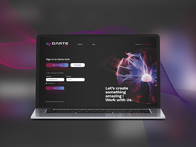 DarteGrid Sign in design ui vector