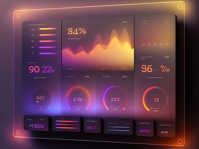 #1 Glass effect productivity dashboard