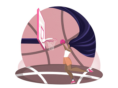 Basketball 🏀 art basketball design game girl illustration illustration art procreate