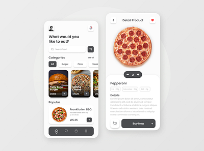 Food Mobile App Design app concept design food mobile ui ux