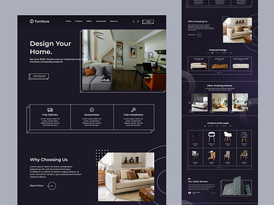 Furniture Landing Page Concept