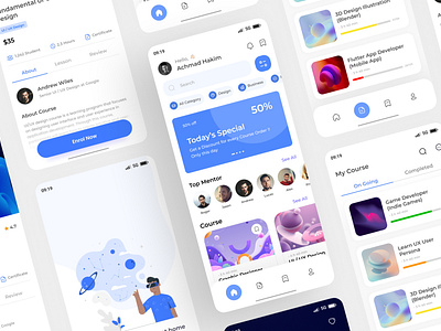 Online Course App - Mobile App Concept