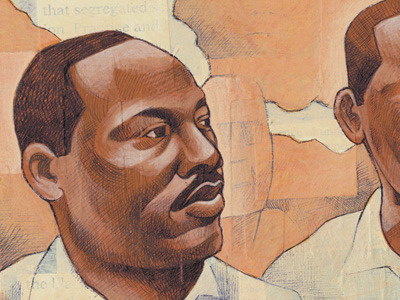 MLK collage illustration mixed media