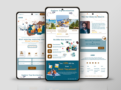 Hotel & Flight Booking Landing page - Mobile Application