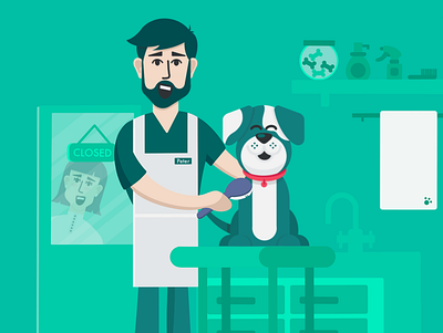 Pet services illustration application dog dog grooming illustration pet service