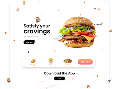 Food website concept ui design