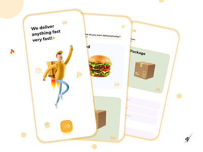 Delivery App 3d animation app brand design brand identity branding courier delivery design graphic design illustration logistics logo motion graphics social media tech ui ux vector