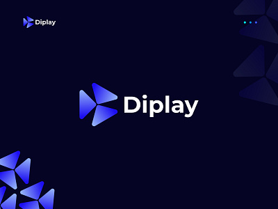 Diplay - D Modern Play Mark Logo Design