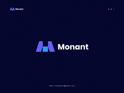 M letter logo design-monant-unused