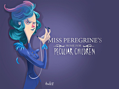 Miss Peregrine's - Home for pecular children bird character design childhood feather happy magic miss peregrine ransom riggs tim burton witch