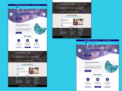 Charity Landing page design