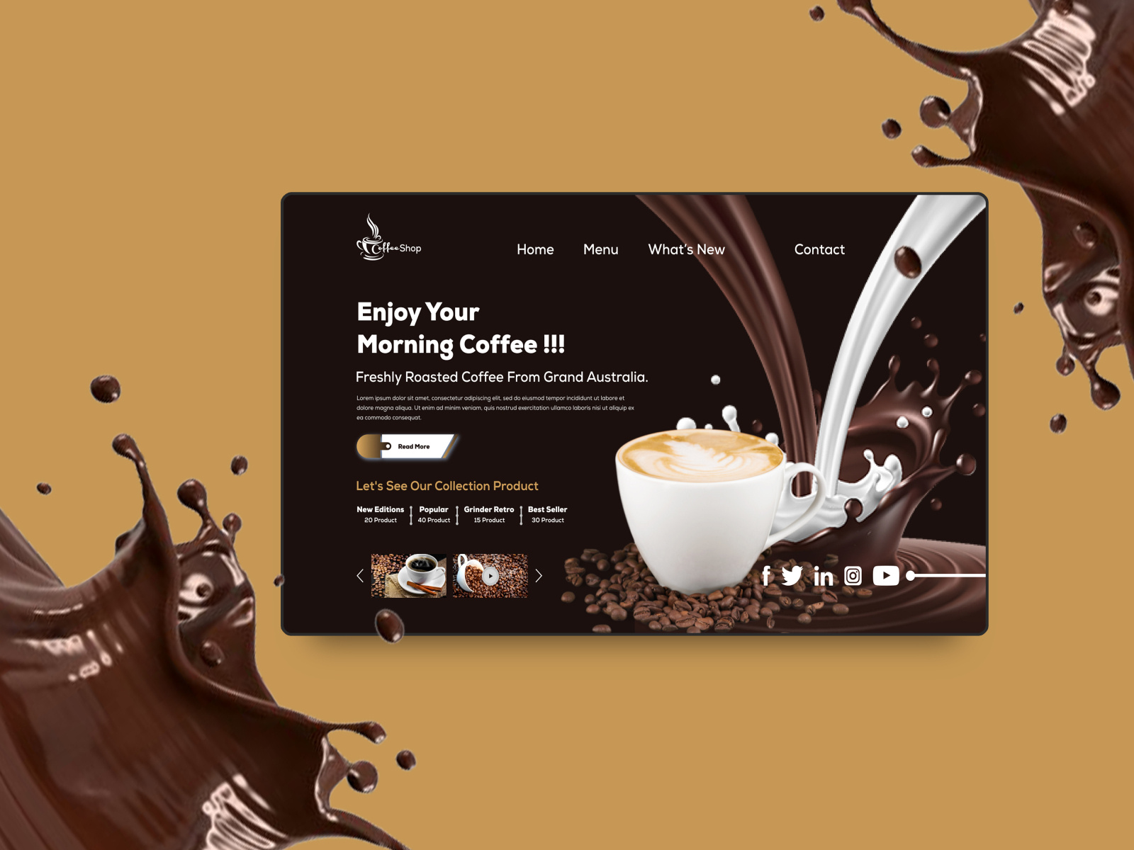 Coffee slider Design by Tahmina Haque (Mim) on Dribbble