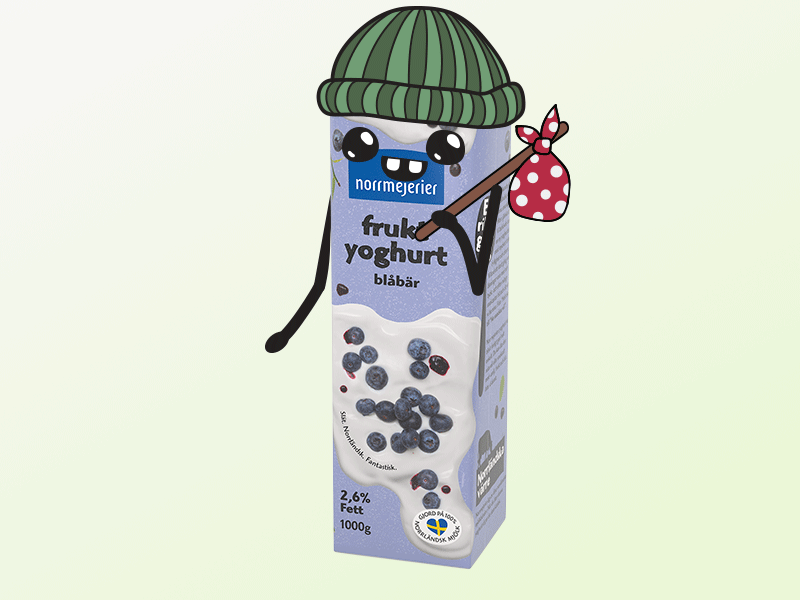 Blueberries animation campaign blueberries characters illustration norrmejerier sverige sweden vector