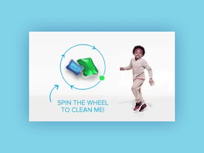 Spinning Girl advertisement banner brake dance design digital banner interactive spin