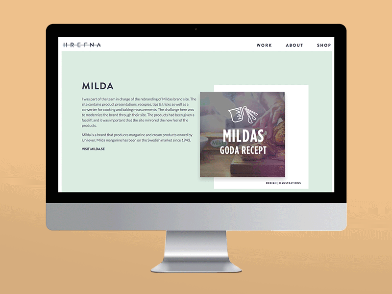 Portfolio - Milda Case brand case design digital folio portfolio site