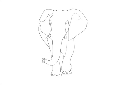 one line art animal art color line art continuous line continuous line art elephant art flower line art graphic design illustrator design minimalist line art one line art one line drawing portrait art