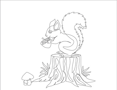 Squirrel One Line Art - Squirrel One Line Drawing - Squirrel Con abstract art animal line art artist artwork best design continuous line art squirrel line art squirrel line art squirrel logo