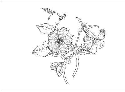 beautiful flower one line art beautiful flower one line art color line art continuous line art flower flower line art graphic design illustrator design line art illustration minimalist line art one line art one line drawing