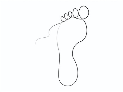 Woman foot one line art woman leg one line art