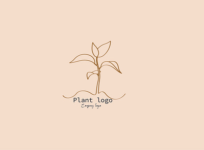Plant minimalist line art logo