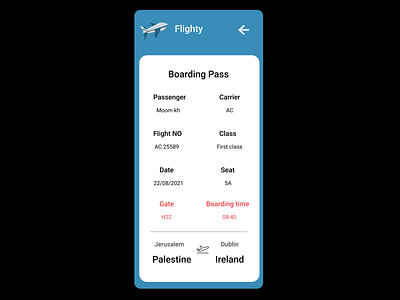 Boarding Pass 3a8db8 boarding pass dailyui design figma flight mobile plane ui uidesign