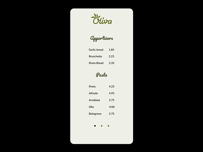 Menu 030 dailyui figma food menu menu mobile pricing restaurant simple ui uidesign
