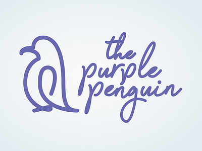 The Purple Penguin logotype penguin purple