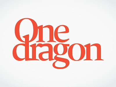 One Dragon Logo dragon logo logotype
