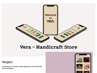 Vera~ Handicraft Store app design ui ux