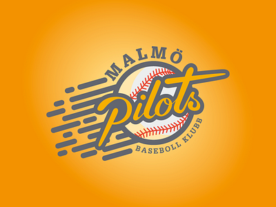 Malmö Pilots Baseball Club custom font font hossein lavi illustration logo logotype malmö sweden typography