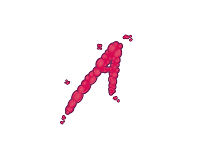 A a bubble hossein illustration lavi letter pink typo typography