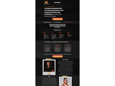 Landing Page for DJ producer webdesign website ux ui