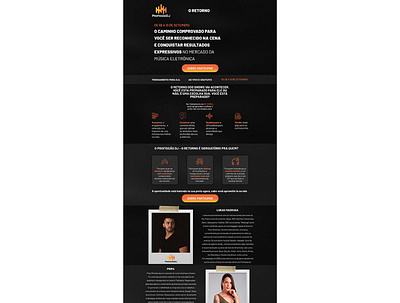 Landing Page for DJ producer ui ux webdesign website