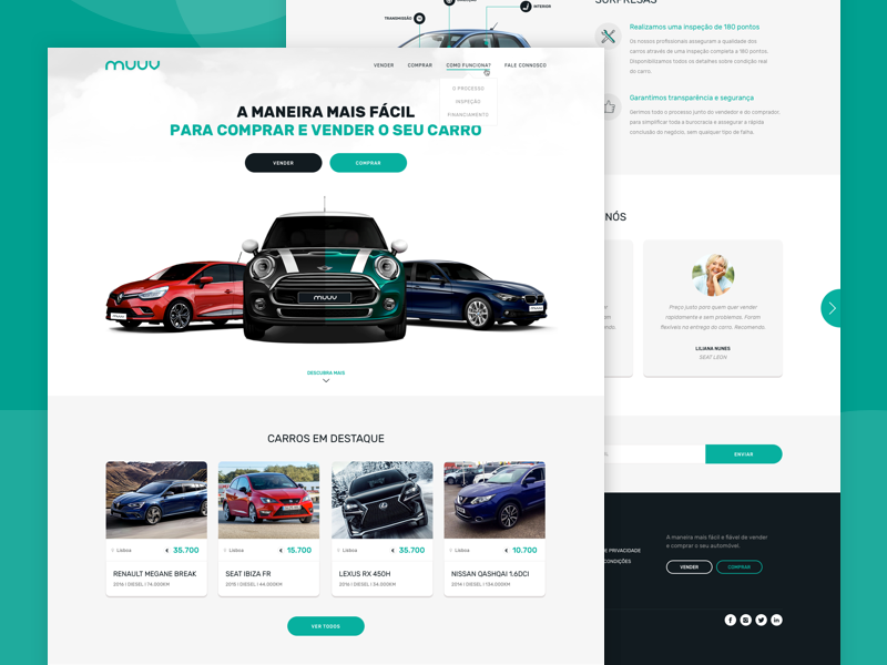 MUUV portugal design ui renders cars sales car website muuv