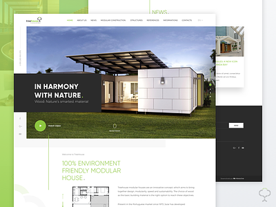 Treehouse green houses nature portugal sell tree ui design website