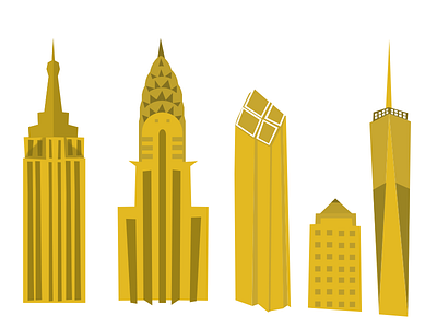 New York Skyline (Work in Progress) design illustration limited colour new york nyc simple skyline vector