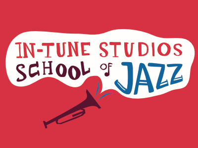 School of Jazz fun graphic design hand rendered handlettering jazz lettering logo music red type typography