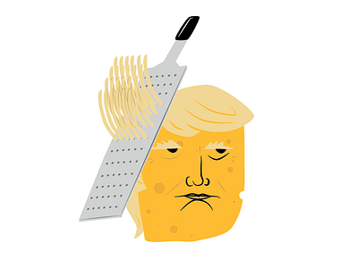 Make America Grate Again! cheese donald face grater inaguration make america politics portrait poster president trump ux