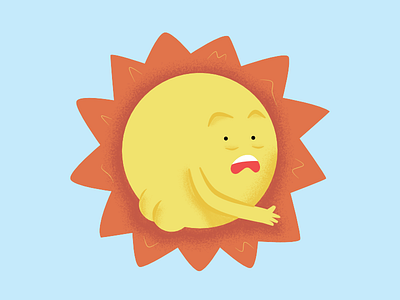 The Sun and The Moon ass cheeks cool funny illustration moon shock sun sunny surprise vector