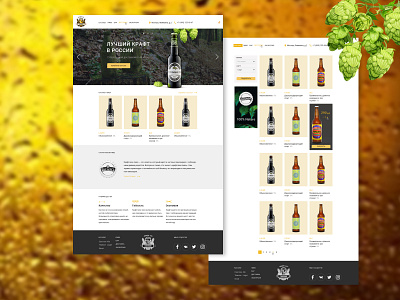 Web Design Kraft Beer branding design graphic design minimal ui ux web website