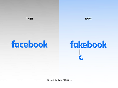 Then v/s Now - Facebook app branding design flat graphic design icon illustration illustrator lettering logo minimal type typography vector