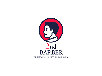 2nd Barber 2nd barber hair logo man men style