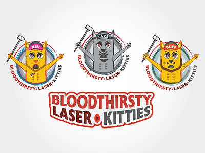 Bloodthirsty Laser Kitties bikepolo brushed kitties team logo