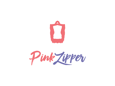 Pink Zipper logo bikers branding fashion logo women