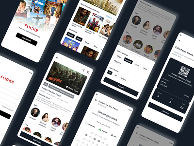 FLICKR: Movie booking app animation appdesign branding design dribble graphic design interface logo movieapp project ui uidesign uitrends uiux userexperience userresearch ux uxprocess webdesign