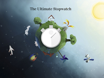 Ultimate Stopwatch, App icon app icon illustration keyvisual launcher icon