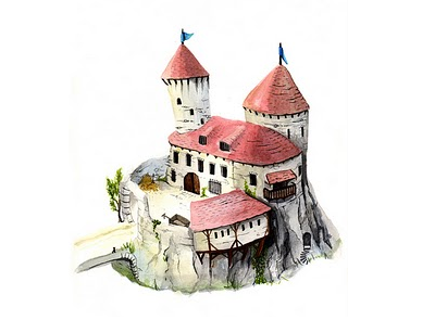 a tale castle game illustration stone