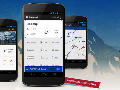 SnowReport Redesign android app holo redesign
