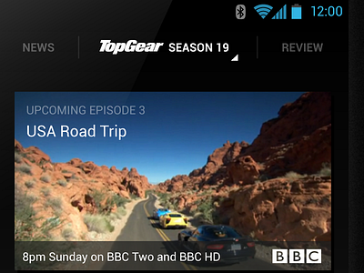 redesigning the Top Gear app android bbc redesign